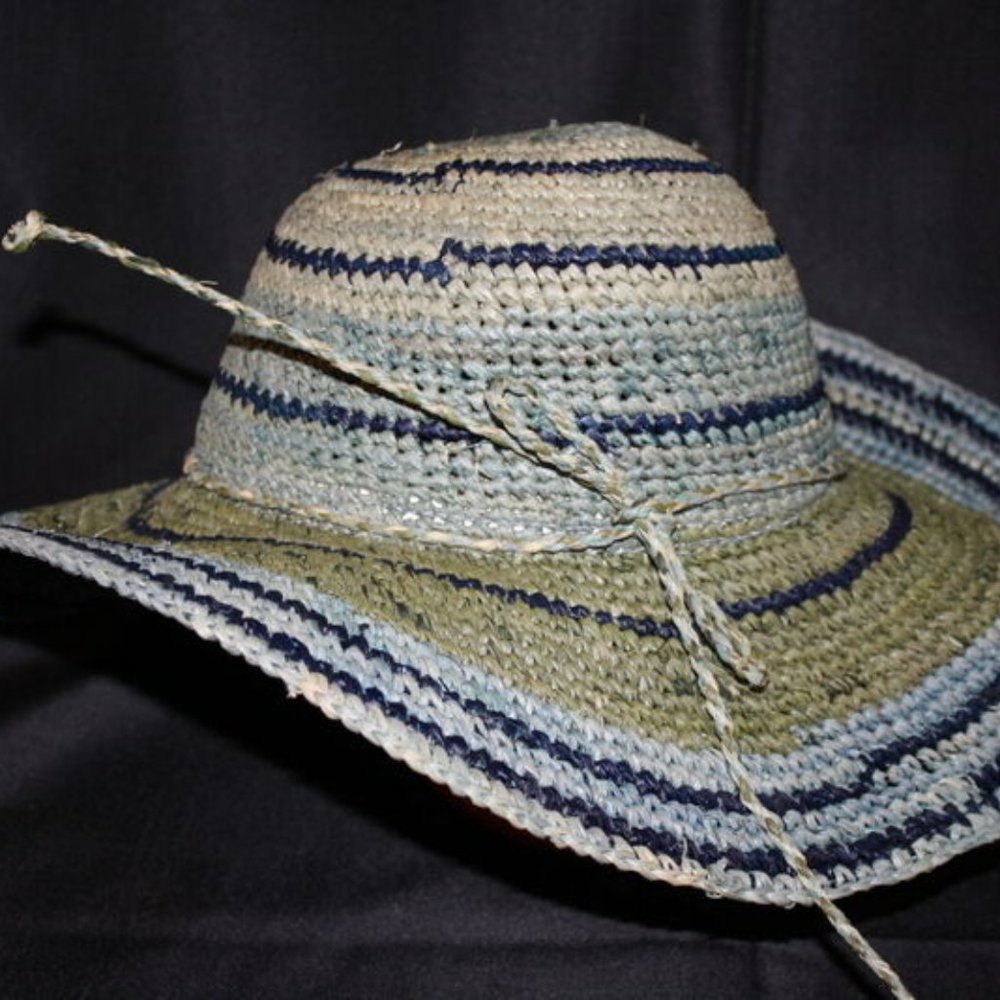 Sun and Sand Bohemian Floppy Sun Hat Blues Green